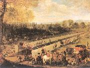 Mazo, Juan Bautista The Hunting Party at Aranjuez oil painting